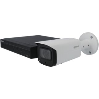 Dahua Kamera Überwachungssystem mit POE Rekorder und 4 Kanälen, Highres 4MP Domekamera auch für Außenmontagen