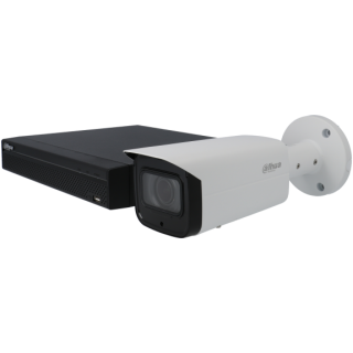 Dahua Kamera Überwachungssystem mit POE Rekorder und 4 Kanälen, Highres 4MP Domekamera auch für Außenmontagen