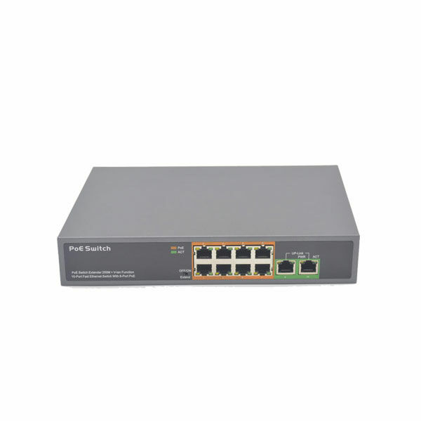 POE switch 8 port IN-PS208 für IP Überwachungskameras

