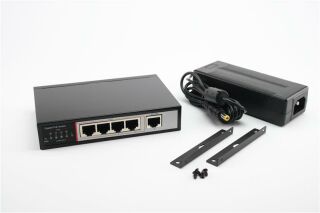 PS104 Netzwerk Switch mit POE von Innonouk mit Zubehör
