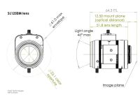 Theia SL1250M infrared corrected varifocal lens Dimensions